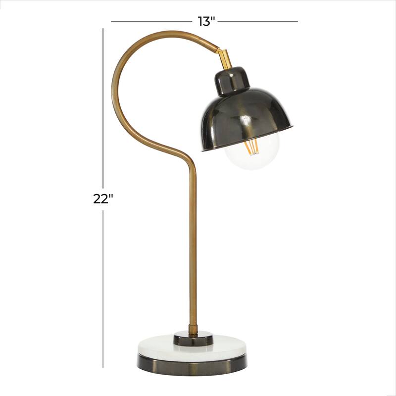 Black Metal Spotlight Room Desk Lamp - 7 x 22