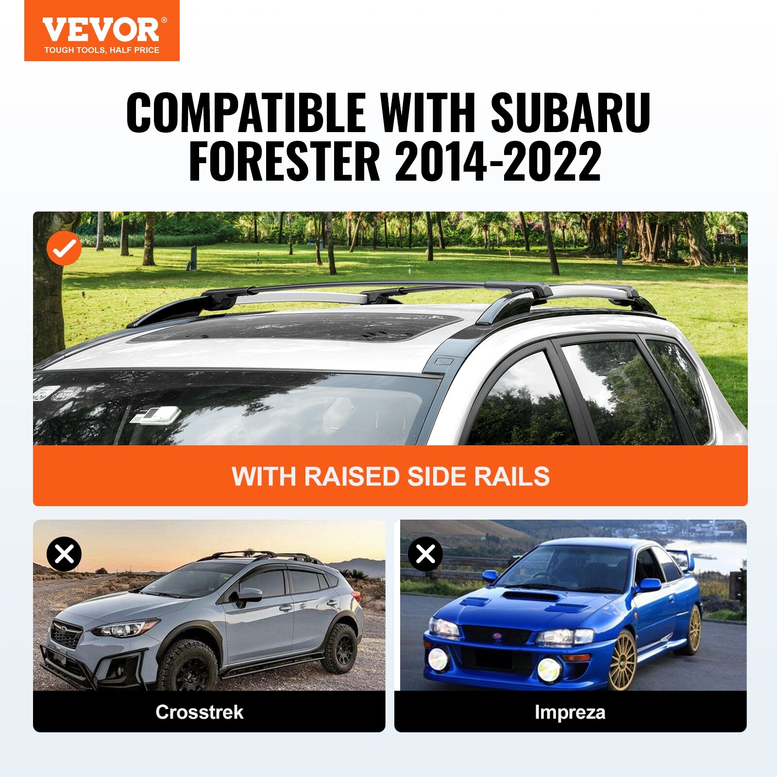 VEVOR Roof Rack Cross Bars for Rooftop Cargo Carrier Bag Luggage Kayak Bike 200 lbs Bed Bath Beyond 39650253
