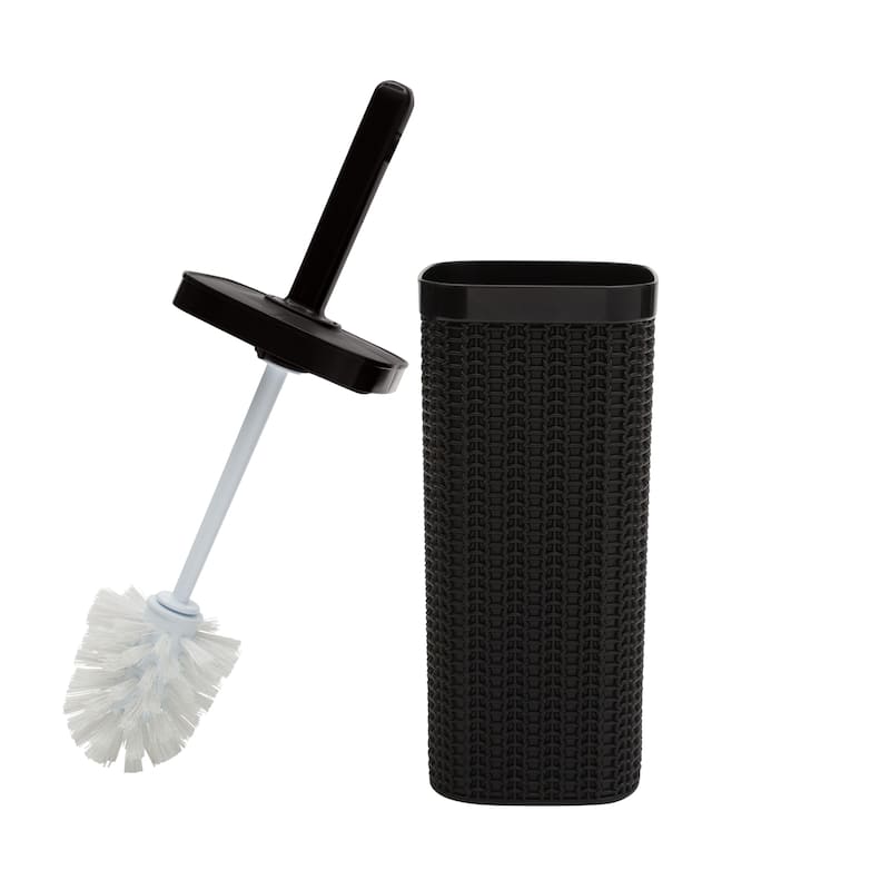 Bath Bliss Sailor Knot Toilet Brush in Matte Black - 4.5"x 4.5"x 15.55"