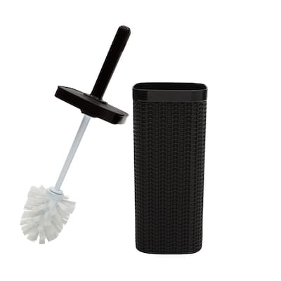 Bath Bliss Sailor Knot Toilet Brush in Matte Black - 4.5"x 4.5"x 15.55"