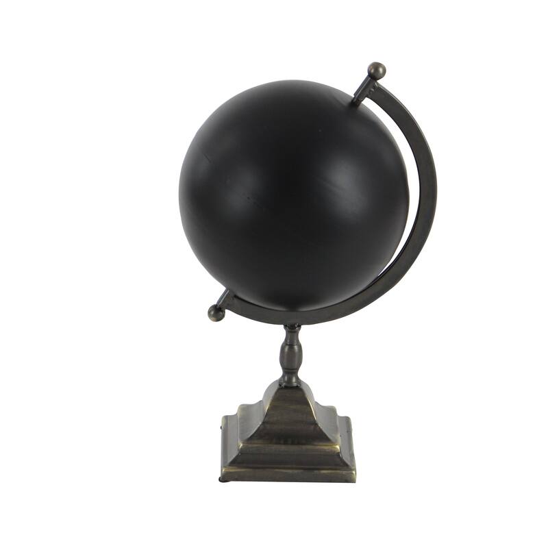 Metal Globe - Black - Roche River Decor - 10"W x 11"L x 18"H