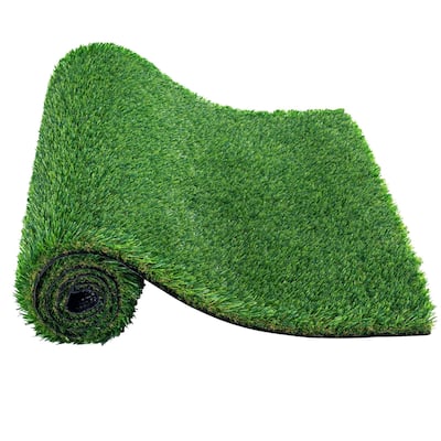 Artificial Rug Green Turf, High-Density PP and PE Grass, UV-Resistant - 5 x 10 ft