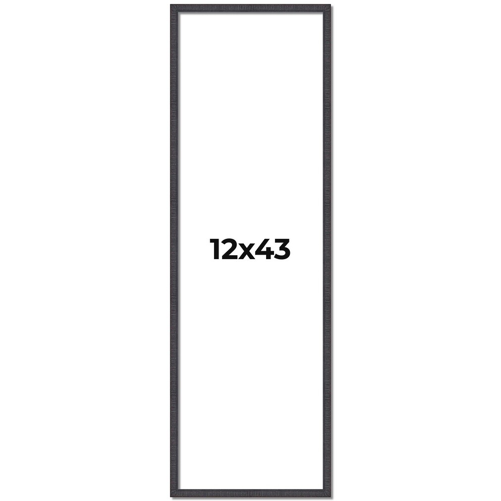 12x43 Frame Brown Picture Frame - Complete Modern Photo Frame Includes