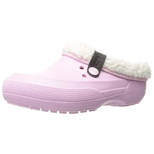 pink fuzzy lined crocs