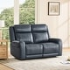 preview thumbnail 33 of 85, Leo Power Wall Hugger Reclining Sofa with Multi-Function Console 2 Pieces - Navy