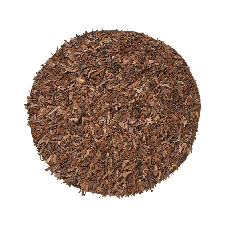 Leather Shaggy Living Room Rug Washable Area Rugs Non Slip Accent Rugs Soft Foldable Indoor Carpet Easy To Clean 3' Round