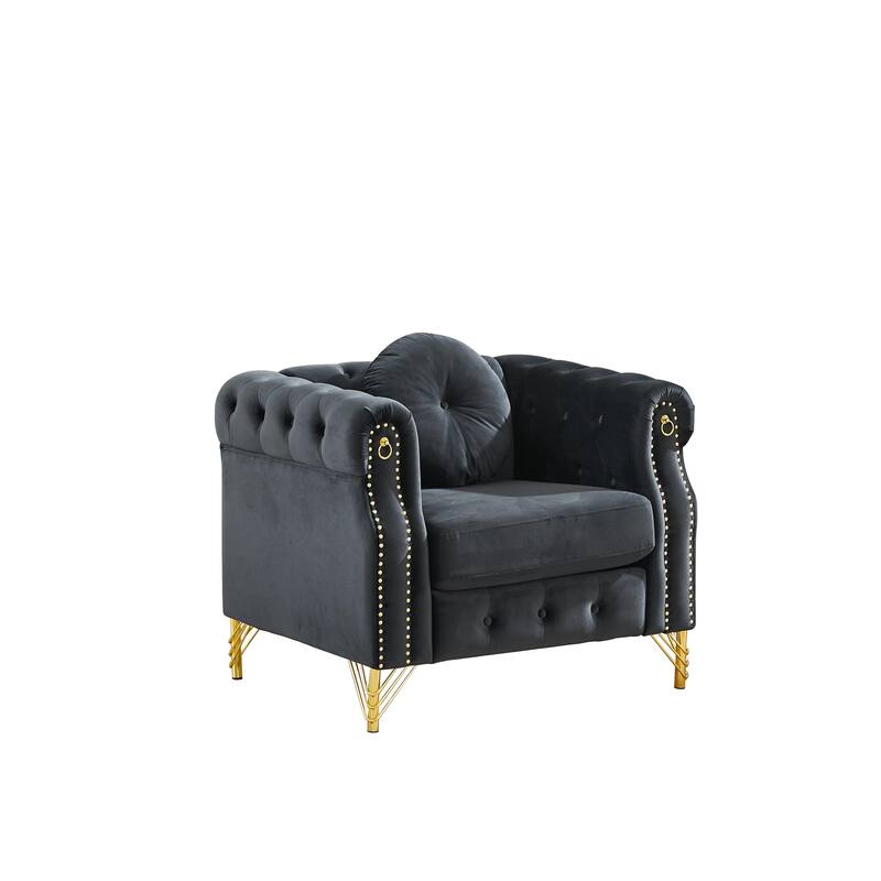 Modern Accent Chair for Living Room - Black