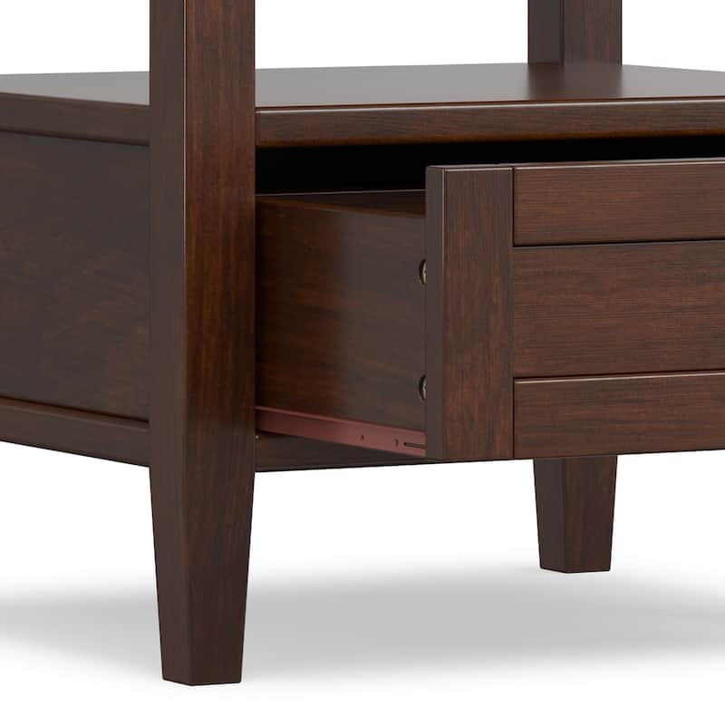 WYNDENHALL Norfolk SOLID WOOD 20 inch Wide Rectangle Transitional End Side Table - 20 inch Wide