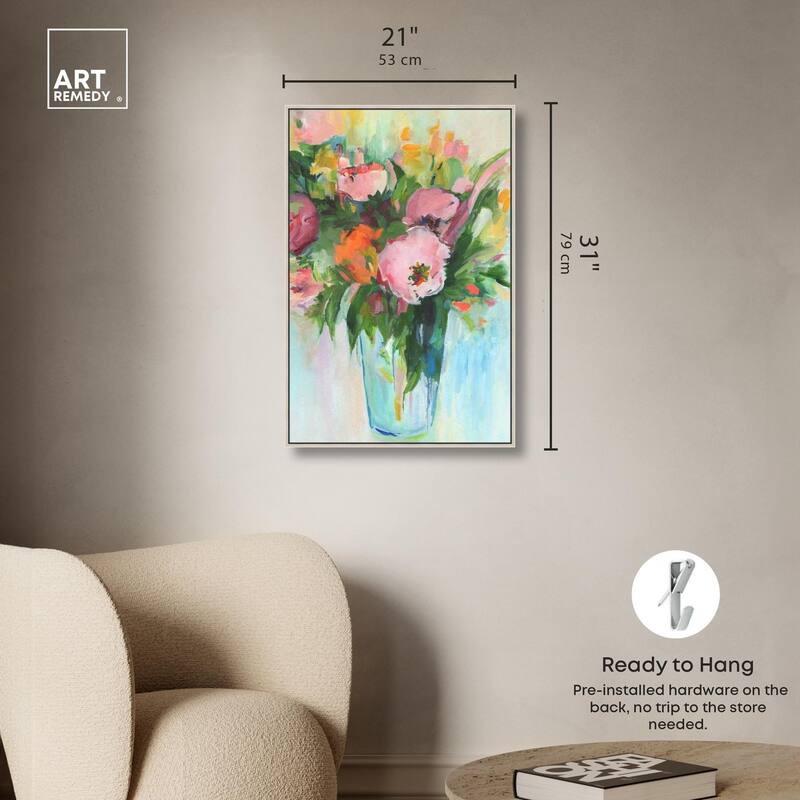 Charming Bouquet Canvas by Art Remedy