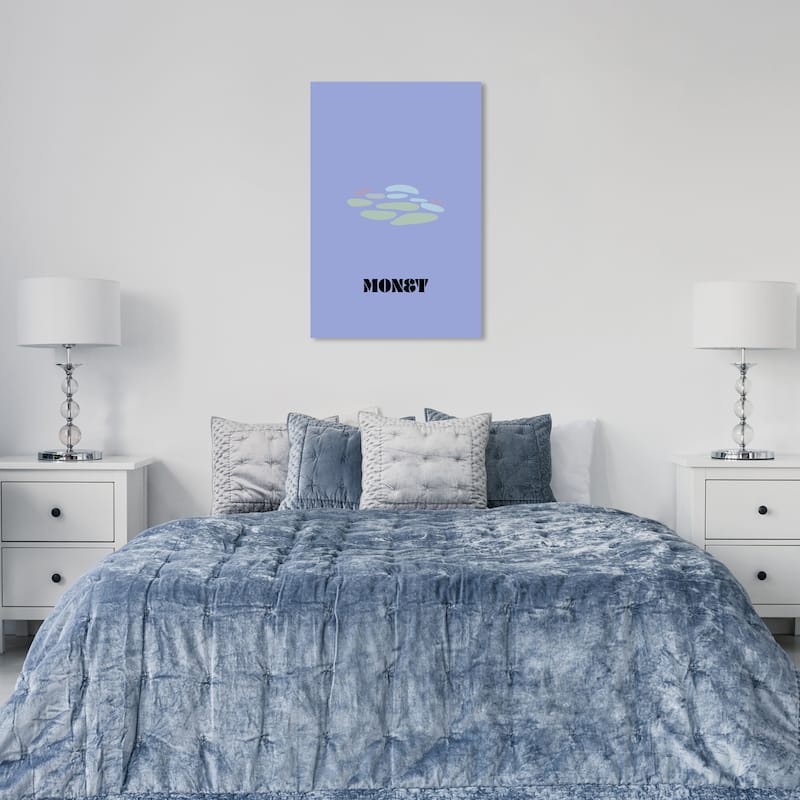 Wynwood Studio Typography and Quotes A Claude Monet Symmetry Purple and Lavender Modern & Contemporary Wall Art Canvas Print - 36 x 24