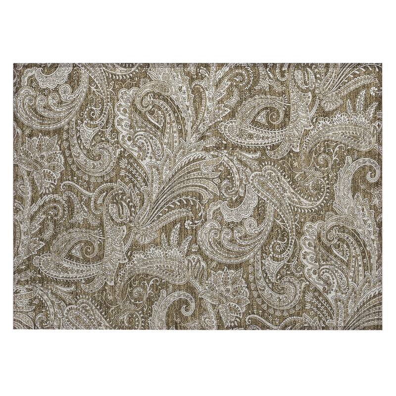Machine Washable Indoor/ Outdoor Chantille Traditional Paisley Rug