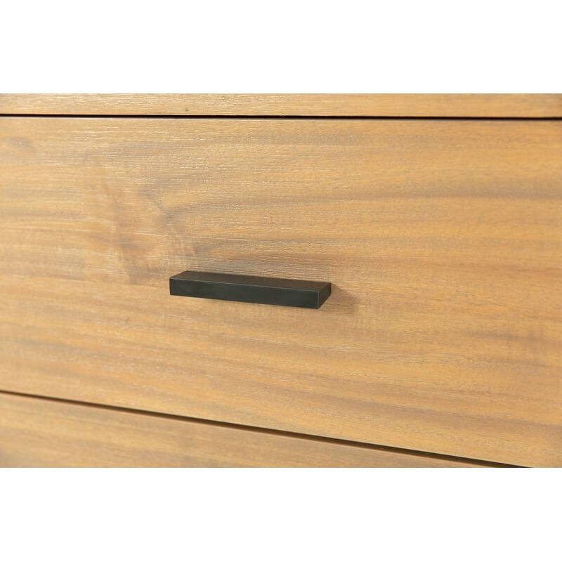 HomeRoots 63" Walnut Six Drawer Combo Dresser