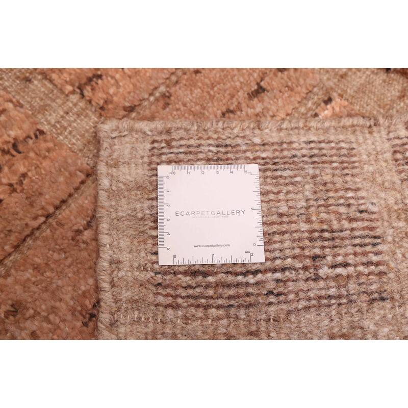 ECARPETGALLERY Hand-knotted Tangier Brown Wool Rug - 8'2 x 9'9