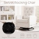 preview thumbnail 31 of 45, HOMYKA Swivel Rocking Upholstered Armchair Nursery Glider Linen Accent Chairs
