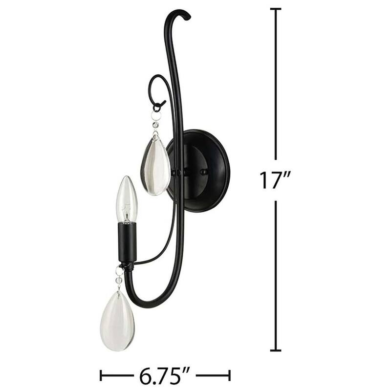 Catalina 17"H 1-Light LED Scroll Décor Wall Sconce Light Fixture Dark Bronze Finish