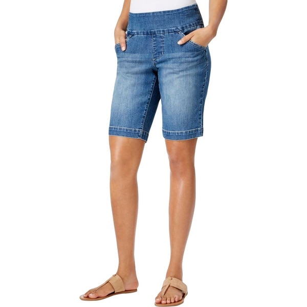 womens denim walking shorts