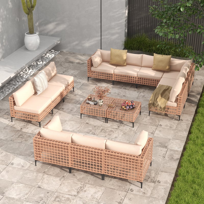Outdoor Patip Sectional Seating Group with Cushions