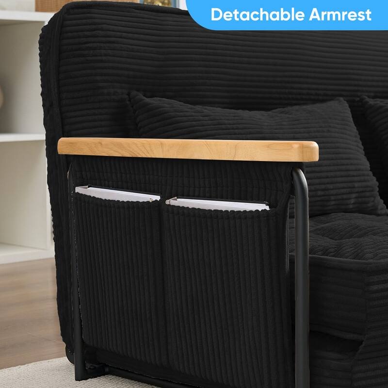 Mixoy Muti-Functional Folding Floor Sofa Bed,3-Seater,2-Seater,1-Seater Lazy Futon Sofa with 6 Position Adjustable Backrest