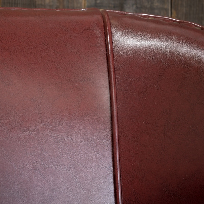 Austin Oxblood Red Bonded Leather Club Chair by Christopher Knight Home