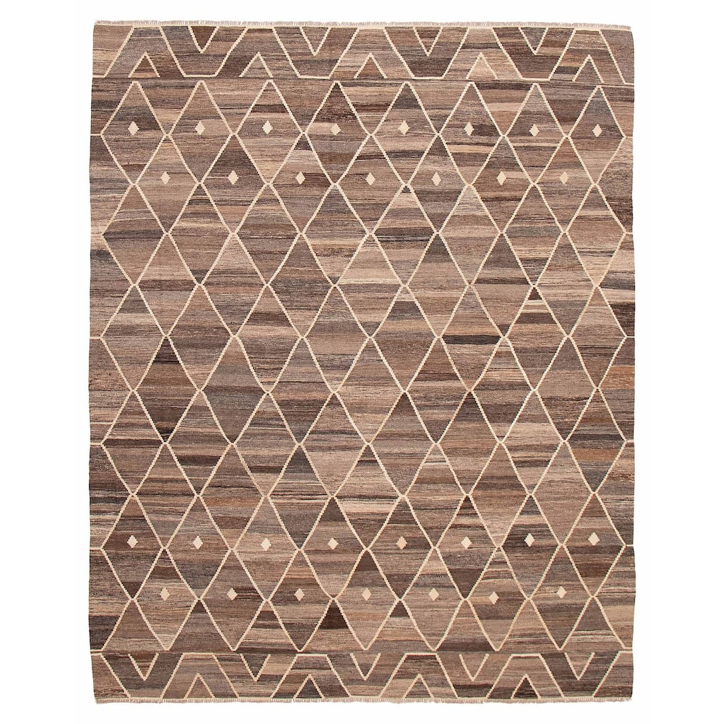Sivas Brown Kilim 8'11" x 11'3" - 8'11 x 11'3