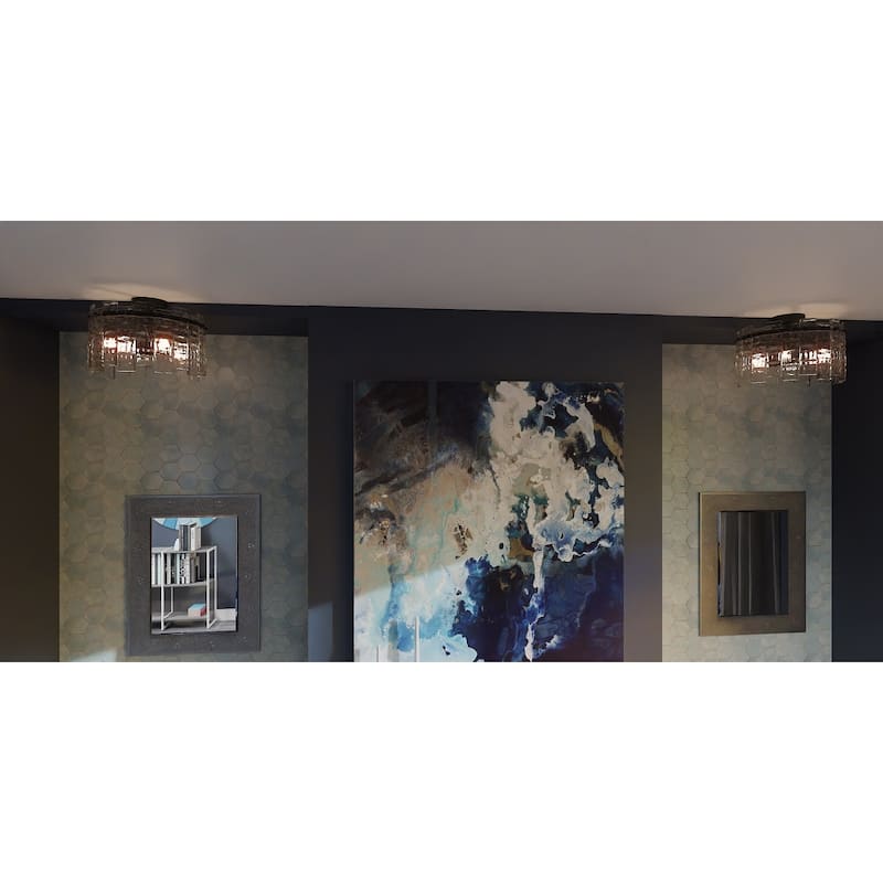 Caspian 4-Light Matte Black Semi-Flush Mount