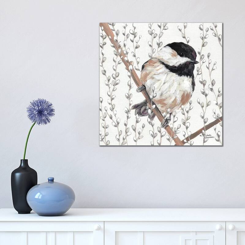 iCanvas "Wee Chickadee" by Michele Norman Canvas Print - 18x18x1.5