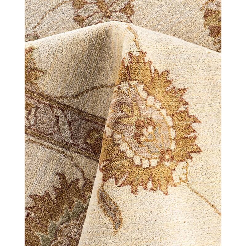 Oushak One-of-a-Kind Hand-Knotted Area Rug, Ivory - 9' 2" x 12' 1"