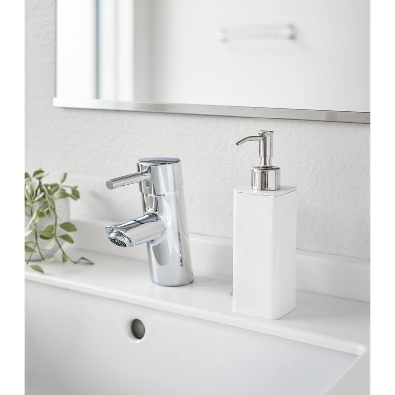 Yamazaki Home Hand Soap Dispenser, ABS Plastic, 8.5 fluid oz., 250 milliliters - L 2.76 x W 2.17 x H 7.68 inches