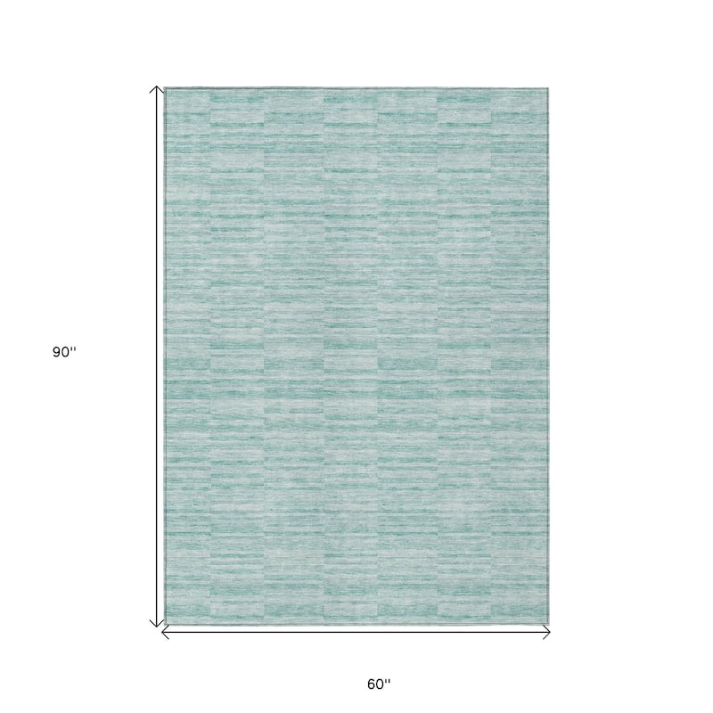 HomeRoots Striped Transitional Rectangle Outdoor Rug