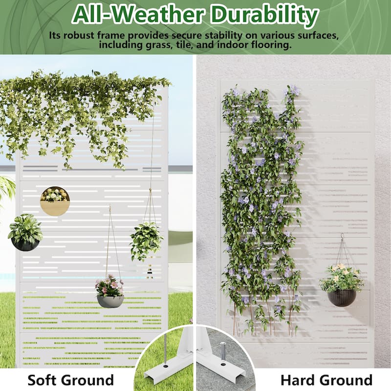 Shine Metal Privacy Screen Panel Free Standing