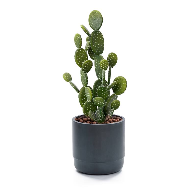 Modern Grey MgO 14.17" Round Planter