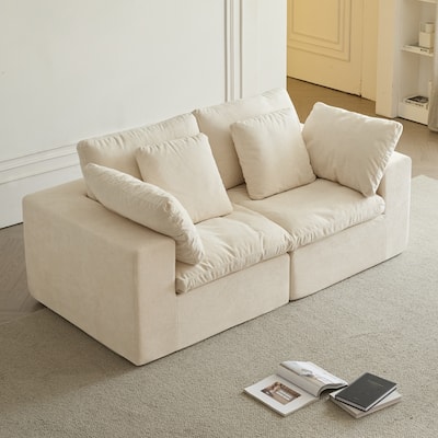 Modular Sectional Sofa, Compressed Sectional Sofa Modern Minimalist Style Corduroy Couch