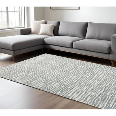 Tirev Distressed Non Skid Stain Resistant Durable Area Rug By HomeRoots - 8' x 10'