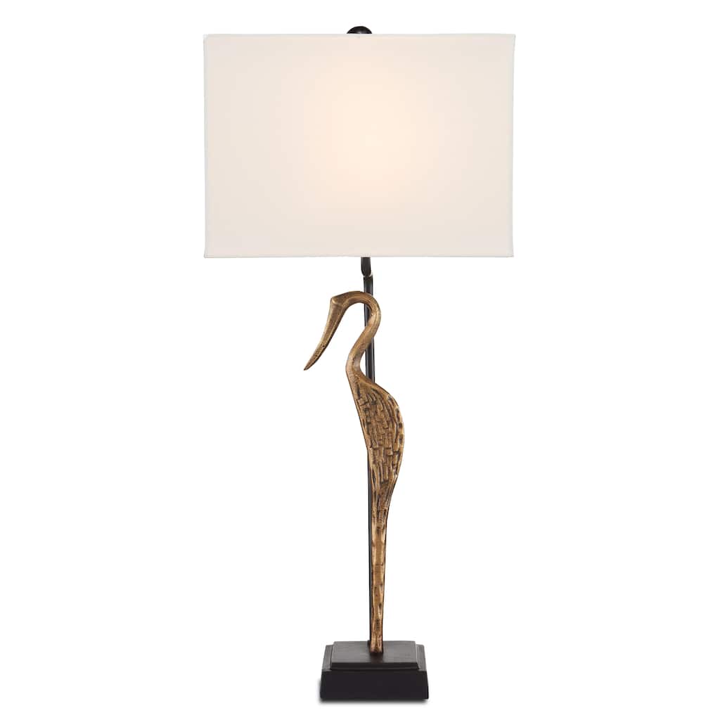 Currey & Company Antigone Brass Table Lamp - 31.5"h x 14"w x 8"d