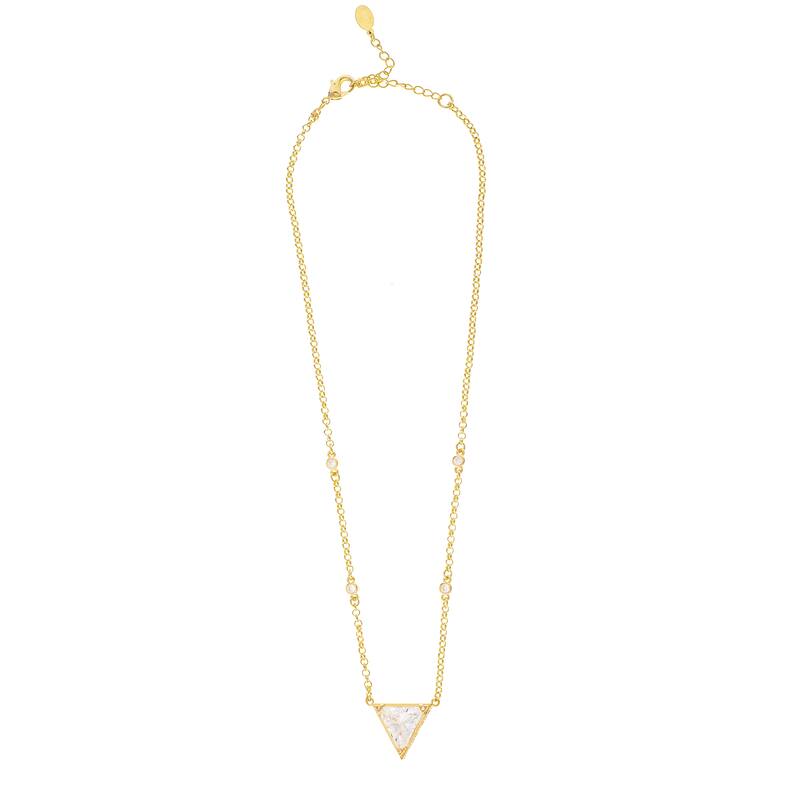 Triangle Cubic Zirconia Accent Necklace