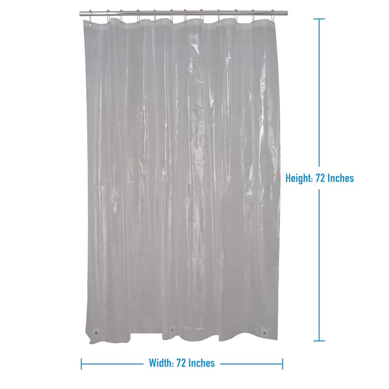 Bath Bliss 2 Pack Heavy Weight Shower Liner in Frost