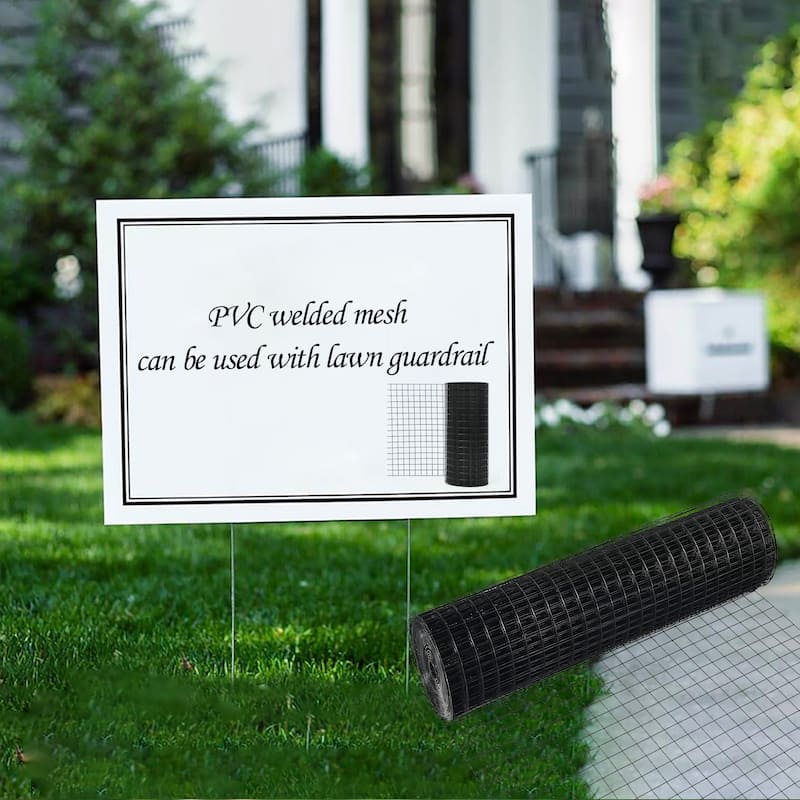 48" x 100 ft Black Welded Wire Mesh Roll for Heavy-Duty Fencing and Enclosures