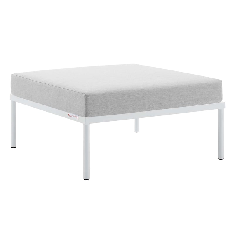 Harmony Sunbrella® Outdoor Patio Aluminum Ottoman - Gray