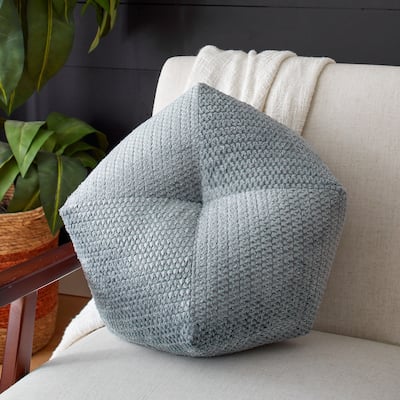 Sorra Home Velvet Shimmer Indoor Geometric Pillow (Single)