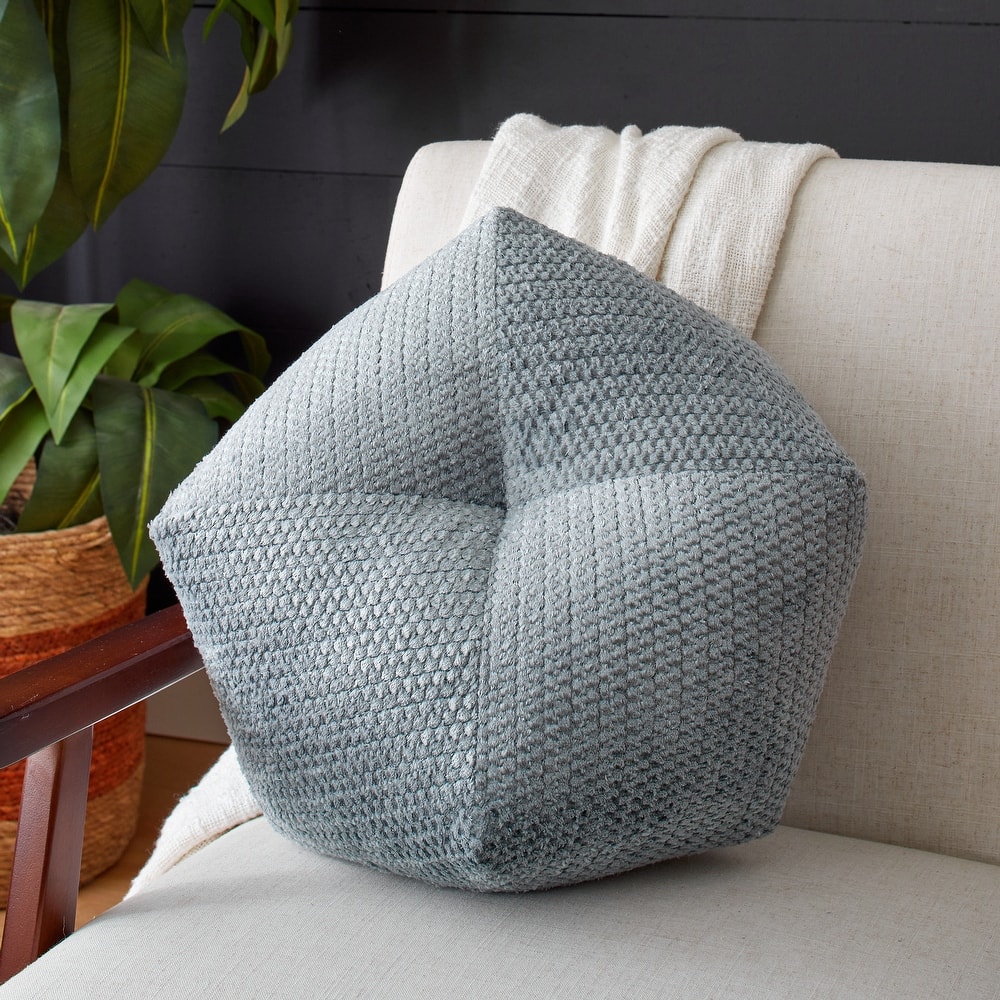 Sorra Home Velvet Shimmer Indoor Geometric Pillow (Single)