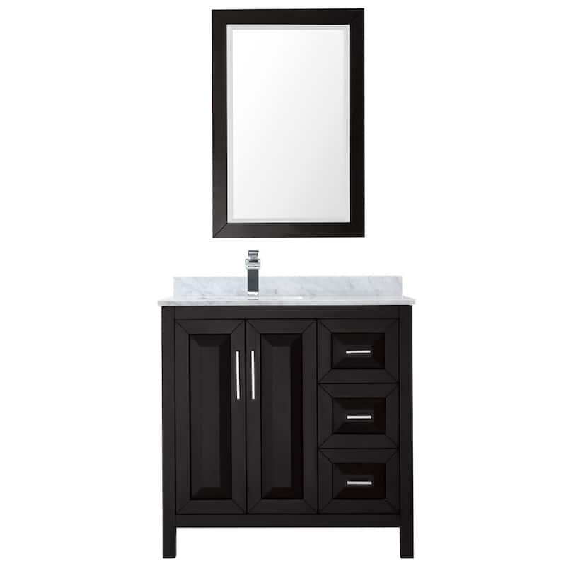 Wyndham Collection Daria 36" Free Standing Single Vanity Set with MDF
