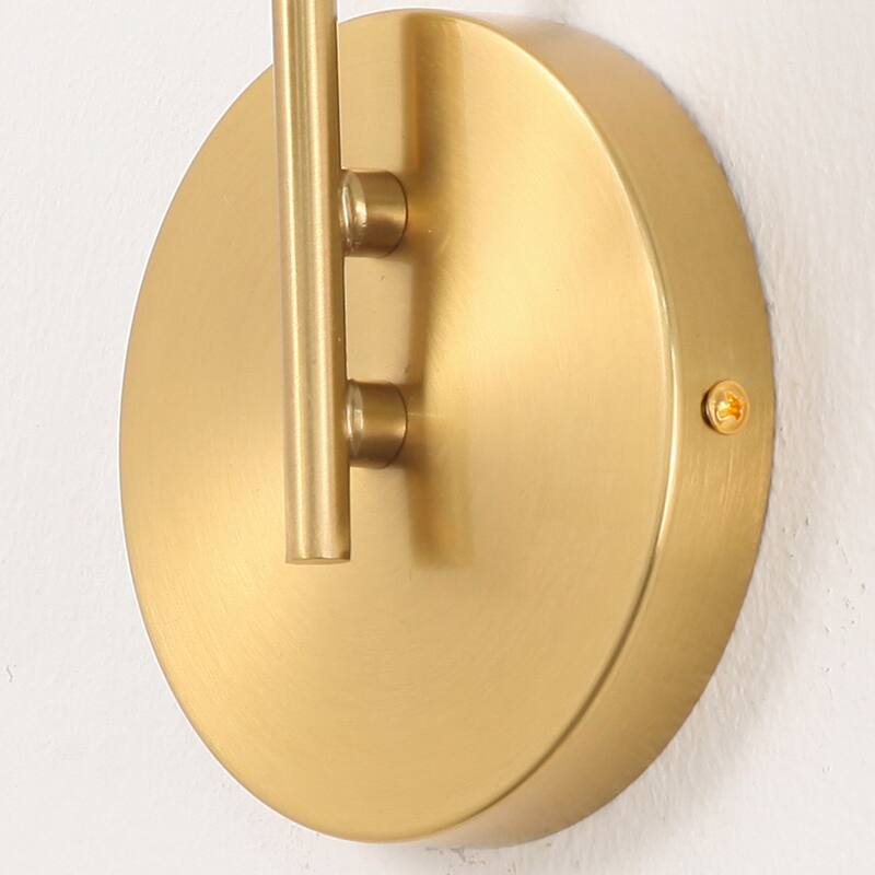 Hand-Woven Brass Brown Paper Rope 1-Light Wall Sconce