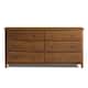 Grain Wood Furniture Shaker-style 6-drawer Solid Wood Dresser - Walnut