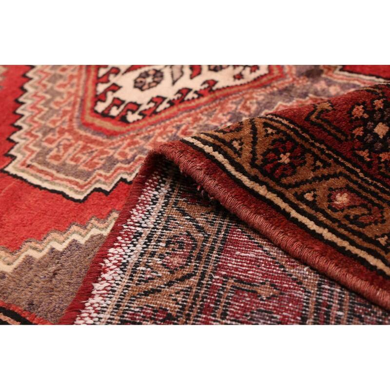 ECARPETGALLERY Hand-knotted Konya Anatolian Grey, Red Wool Rug - 4'4 x 9'0