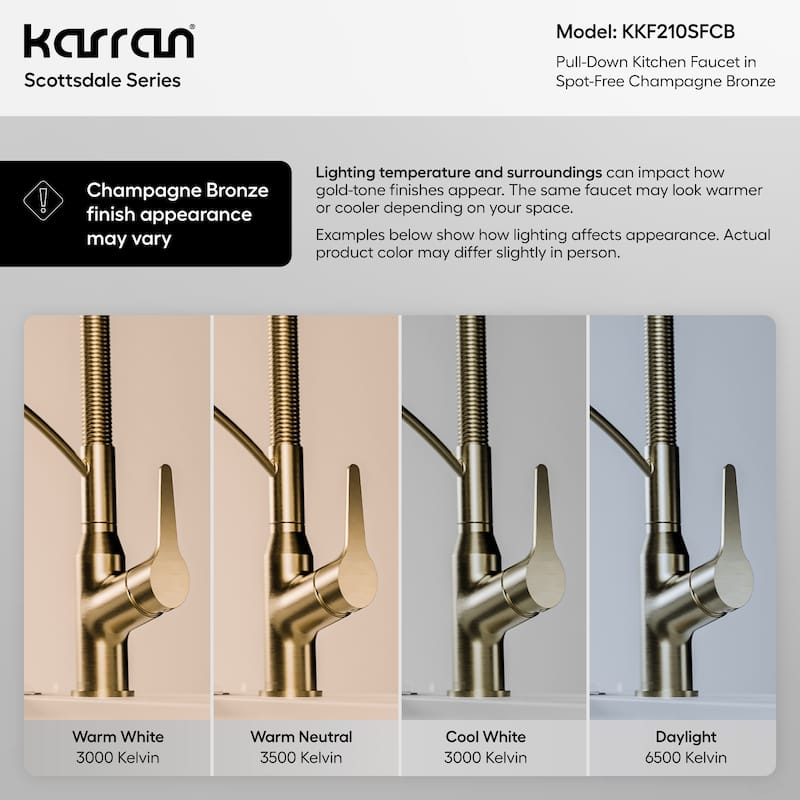 Karran Scottsdale Single-Handle Pull-Down Sprayer Commercial Style Kitchen Faucet