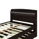 preview thumbnail 11 of 11, Full XL Wood Storage Platform Bedframe with LED Headboard, Twin Size Trundle & Charging Station, No Spring Box Needed-Dark Brown