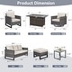 preview thumbnail 73 of 104, Gymojoy Outdoor Fire Pit Conversation Set, Patio Furniture with Cushions