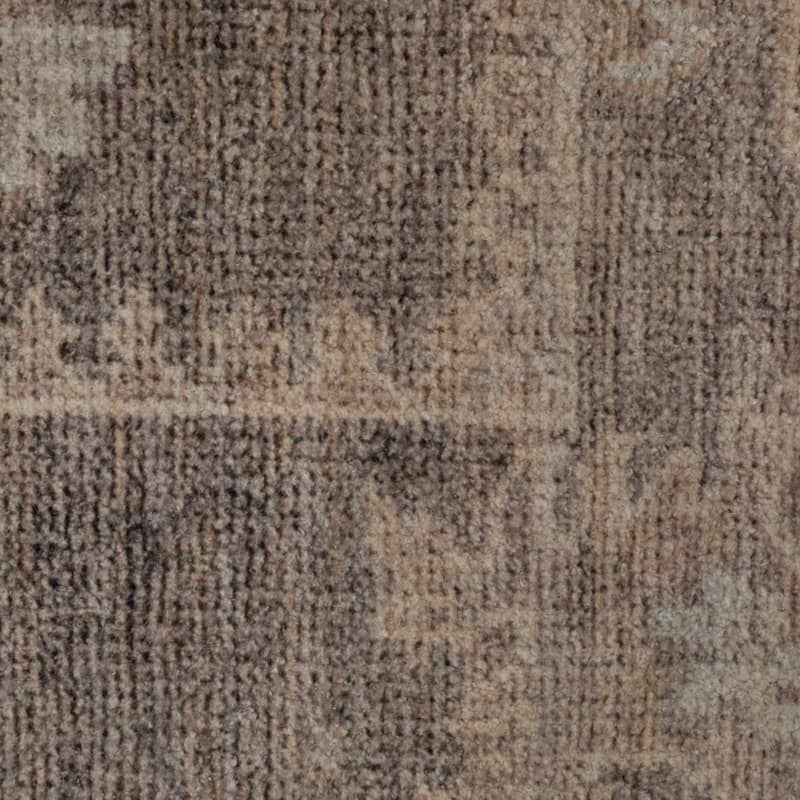 Cotton Chenille Distressed Print Rug with Fringe
