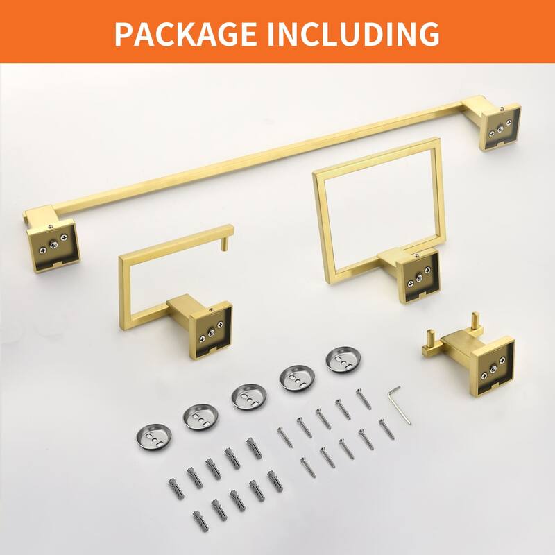 4 Piece Bathroom Hardware Set Wall Mount Bathroom Towel Holder Bar Set Bathroom Fixtures 304 Stainless Steel Bath Accessories