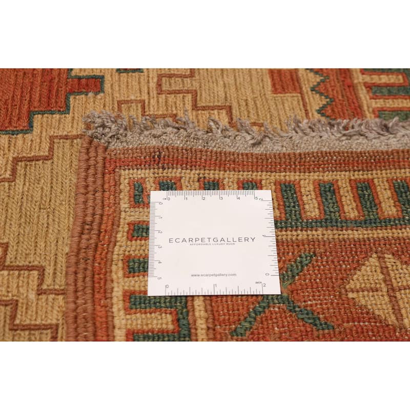 ECARPETGALLERY Flat-Weave Lahor Finest Khaki Wool Tapestry Kilim - 11'8 x 13'8